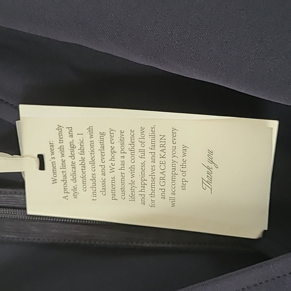 NWT 🆕️ Grace Karin Womens Wrap Slim Fit Navy Blue and Black with Long Sleeve XL - Picture 5 of 8